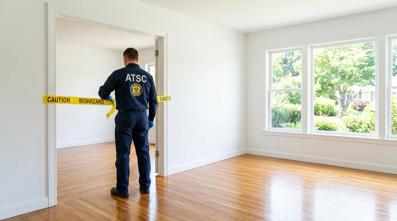 Certified biohazard cleanup crew performing Crime Scene Cleanup in Oak Hill